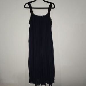 Club Monaco Sz 4 Navy Blue Chiffon with Black Trim